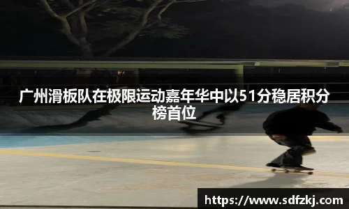 广州滑板队在极限运动嘉年华中以51分稳居积分榜首位